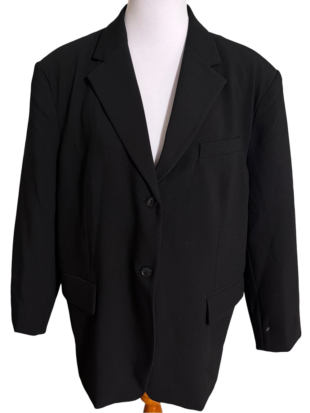 Banana Republic Black Women's Oversized Blazer - Classic Two-Button- Size M